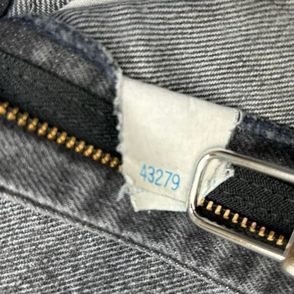 Vintage Lee Riders Mom Jean Union Made Washed Gray Denim 27x30 Size 9 Med 80s - Picture 11 of 11